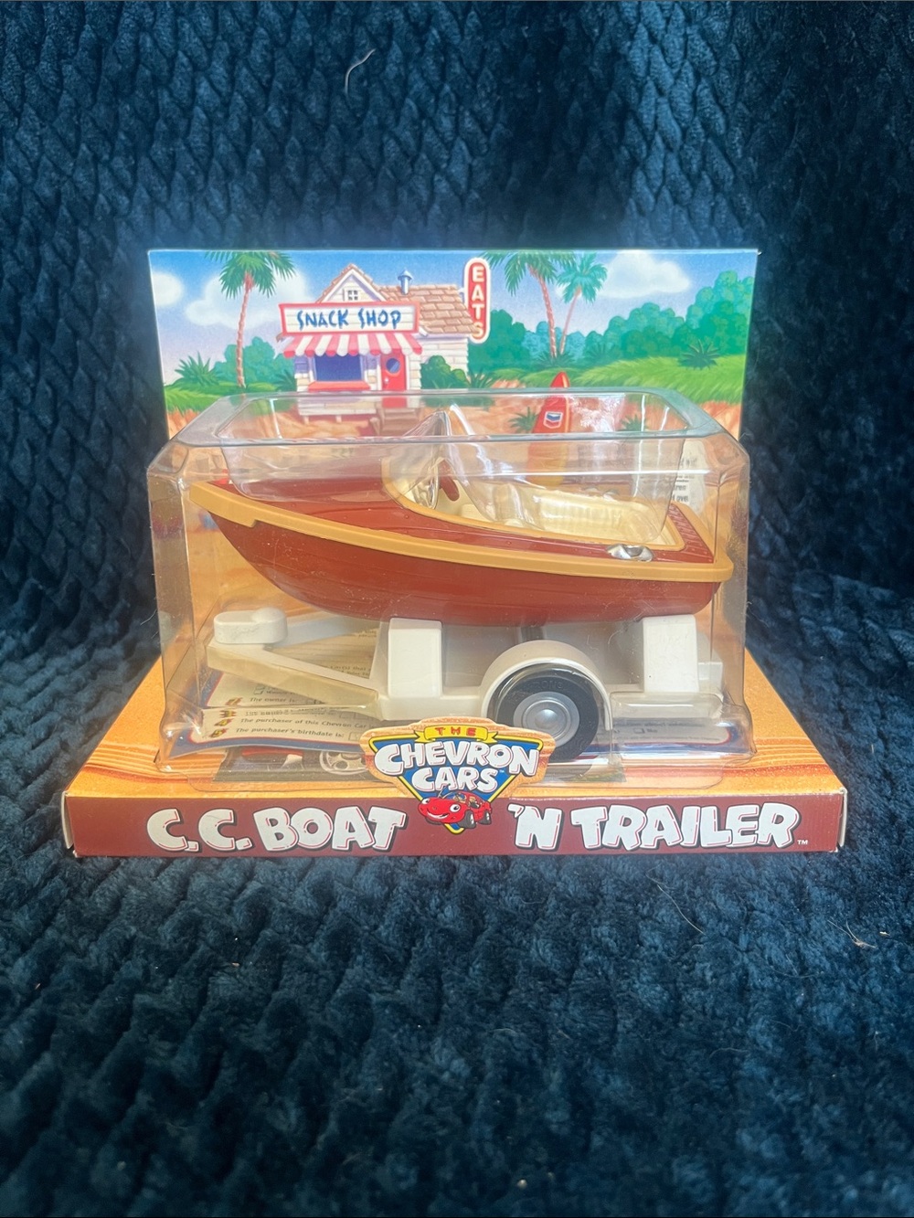 C.C. Boat 'N Trailer - Red and Cream Kids Toy